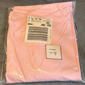 Woman Within Light Pink Short Sleeve Scoop Neck Tee